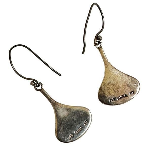 Sterling silver turquoise drop earrings - Picture 12 of 12